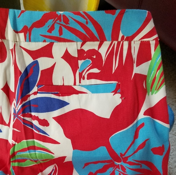 J Crew High Waist Vibrant Tropical Print Cotton Shorts Dolphin Hemline Sz 0 NWT - Picture 7 of 16